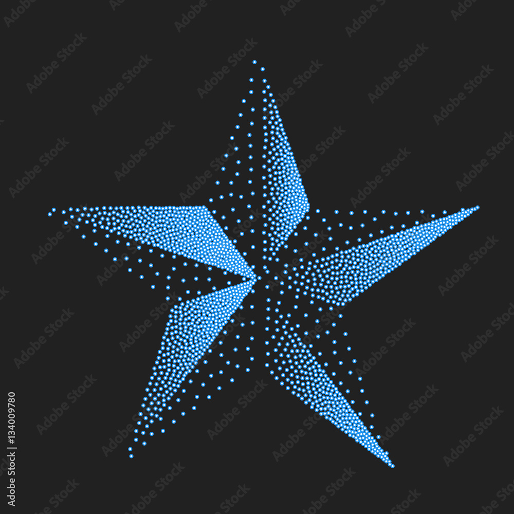 Obraz premium star. abstract symbol of holidays and Christmas. Vector