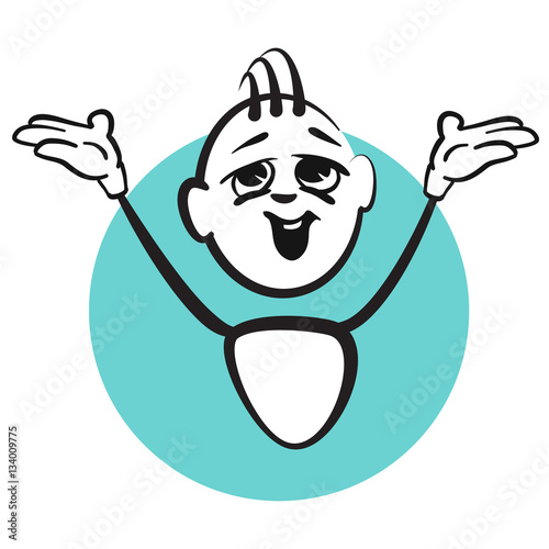 Strichmännchen Serie Emotionen - Relaxed