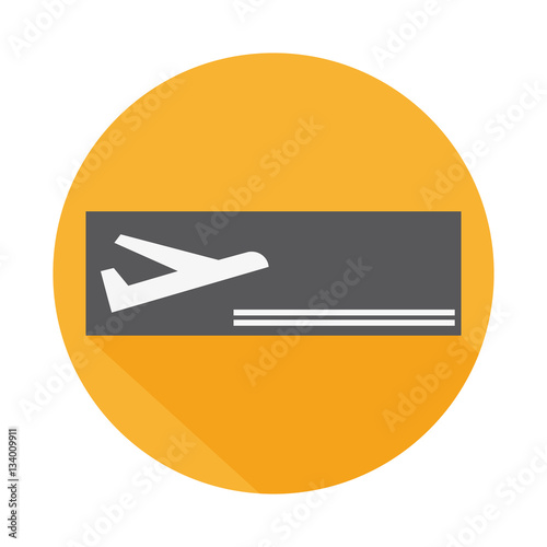 Flat Icon Departure Sign In The Airport For Travel