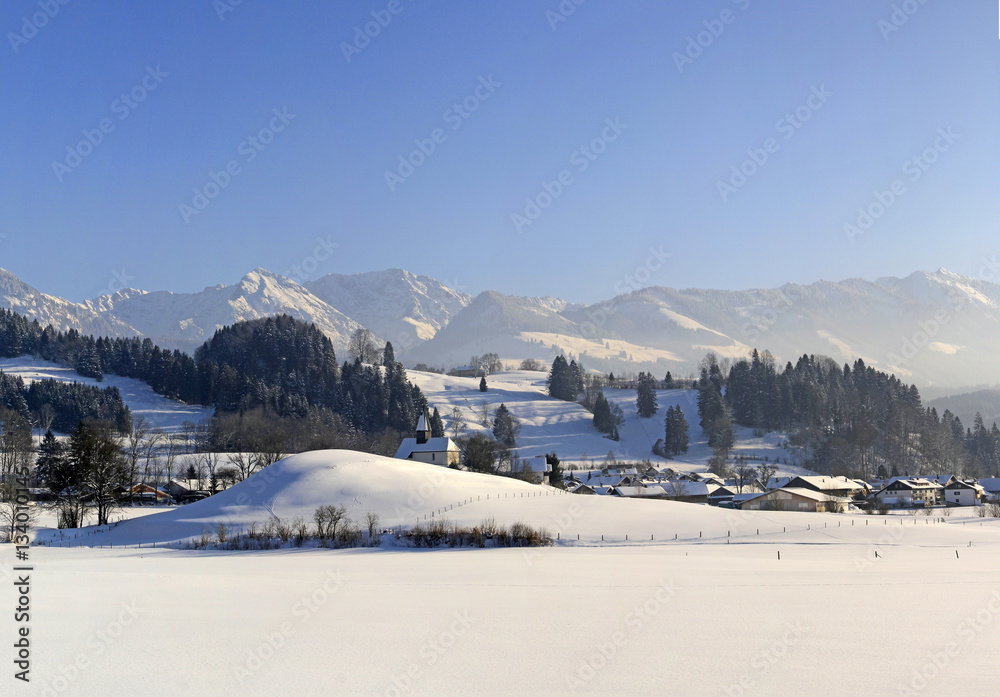 Berghofen - Allgäu - Winter - Kapelle - Berge