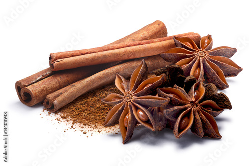 Cinnamon with Star anise, paths photo