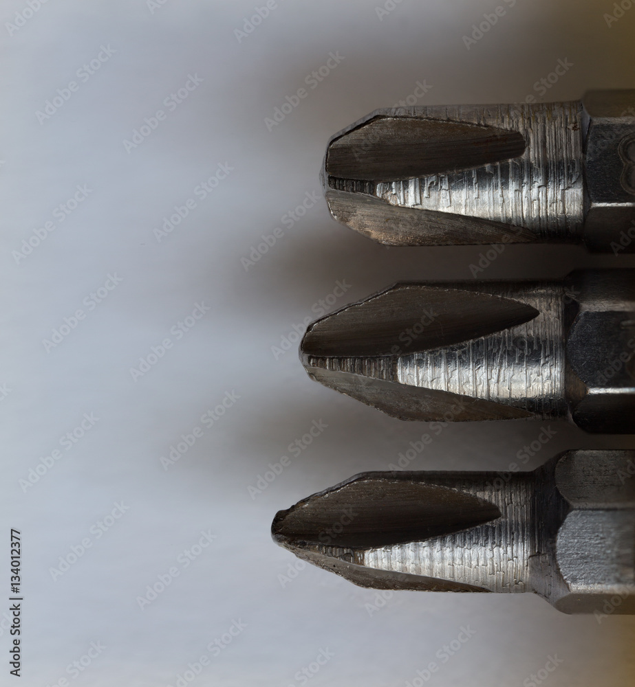 Ταπετσαρία metal screwdriver tool macro view in studio philips tip driver f