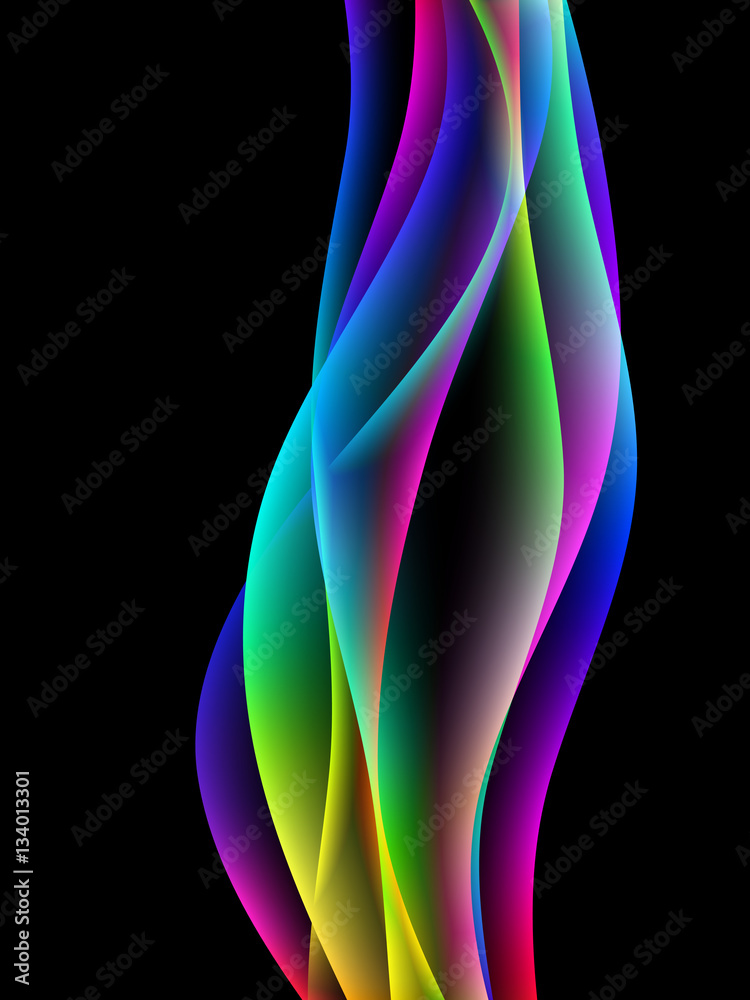 Fototapeta premium dinamyc flow, stylized waves, vector