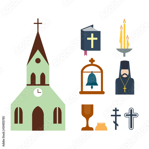 Religion icons vector illustration.