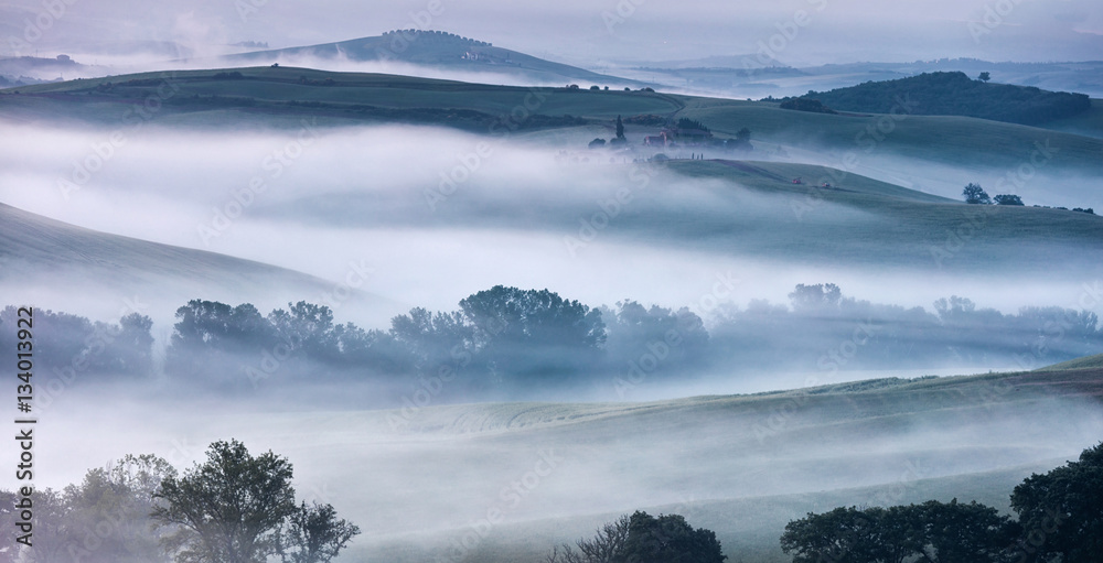 Fototapeta premium Misty Valley of Tuscany