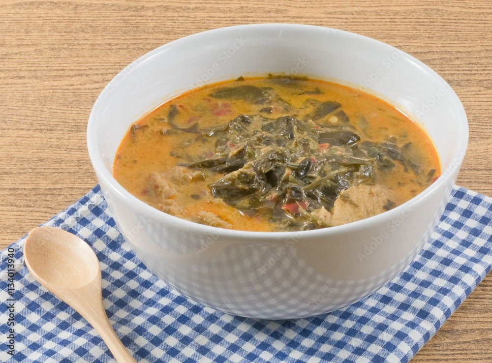 Coconut Milk Curry with Cassia Leaves and Pork Coconut Milk Curry with Cassia Leaves and Pork