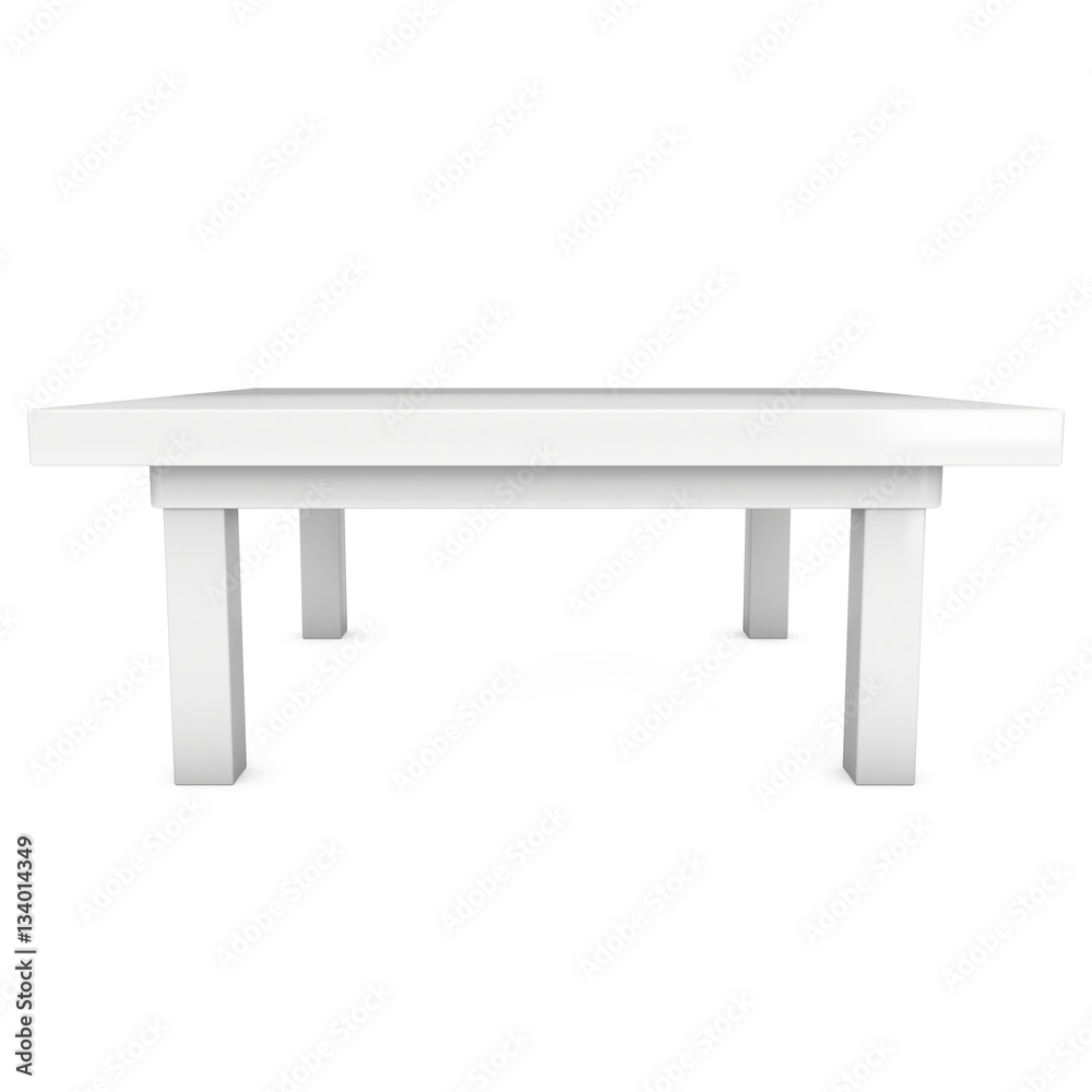 White Table. 3D render isolated on white. Platform or Stand Illustration. Template for Object Presentation. White Table. 3D render isolated on white. Platform or Stand Illustration. Template for Object Presentation.