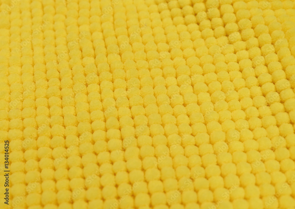 Detail of Yellow Fluffy Fabric Texture Background Detail of Yellow Fluffy Fabric Texture Background