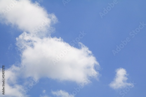 blue sky with big cloud and raincloud, art of nature beautiful  © pramot48