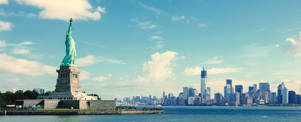 Fototapete Nordamerika Panorama auf Manhattan, New York City  © jorisvo