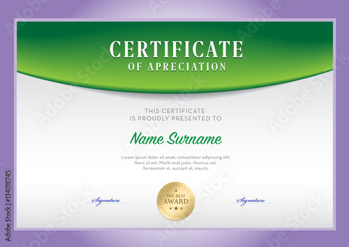 Certificate template vector