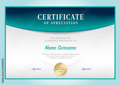 Certificate template vector