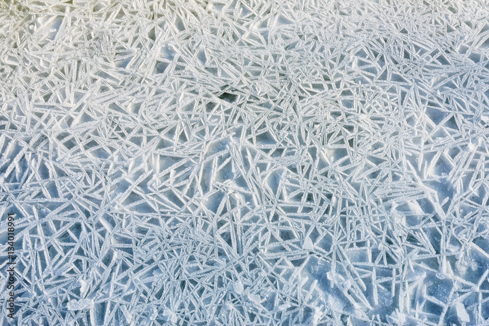 Frozen ice texture on the Dnieper river in Kiev, Ukraine, during winter Frozen ice texture on the Dnieper river in Kiev, Ukraine, during winter