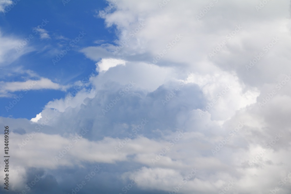 blue sky with big cloud and raincloud, art of nature beautiful blue sky with big cloud and raincloud, art of nature beautiful