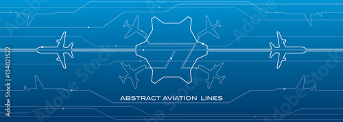 Abstract airport white lines composition, transportation background, vector design aviation wallpaper