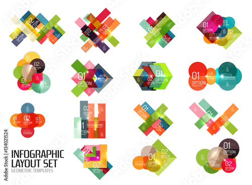 Set of buiness infographics templates