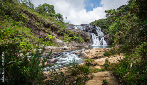 Baker's Falls is a famous waterfalls is 20 metres in Sri Lanka. Horton Plains National Park, Sri Lanka photo