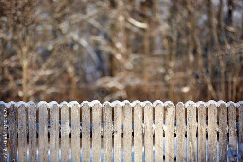 wooden winter fence