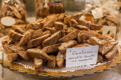 Cantuccini - traditional italian crunchy biscuits with almonds.