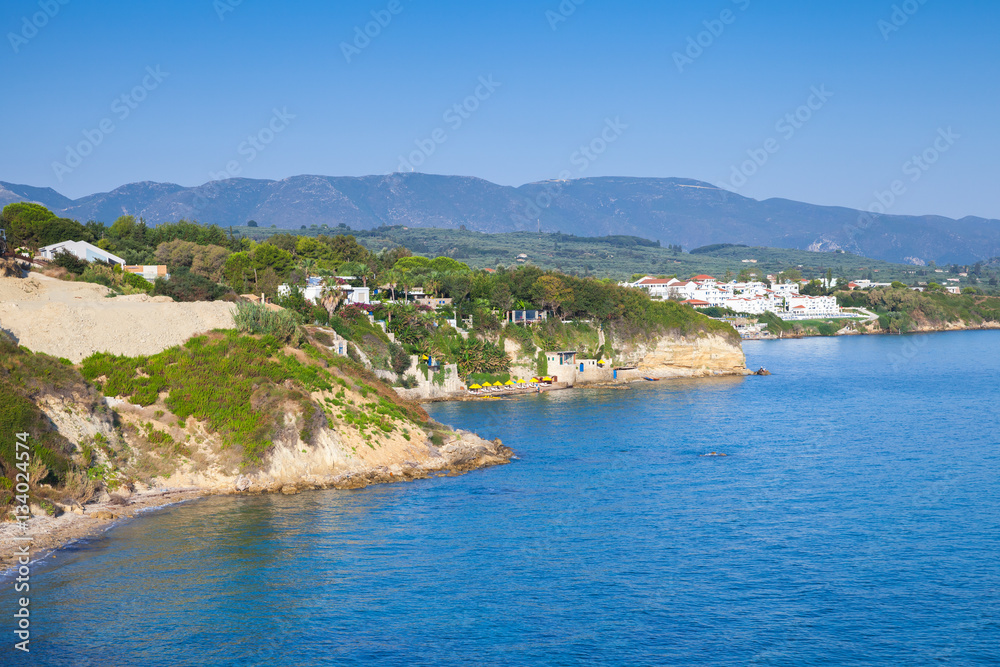 Coastal landscape of Zakynthos, summer