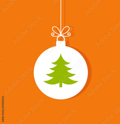 Christmas tree ball ornament