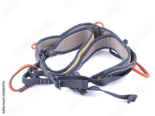 climbing harness on a white background