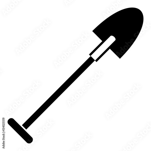 Sharp shovel icon, simple style