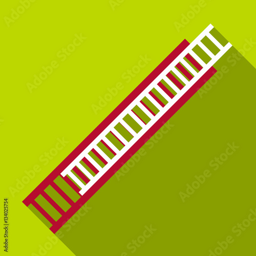 Fire ladder icon, flat style