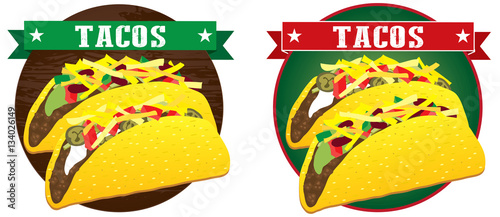 mexican taco banner vector