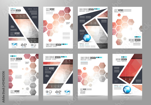 Set of Brochure templates, Flyer Designs or Depliant Covers for business photo