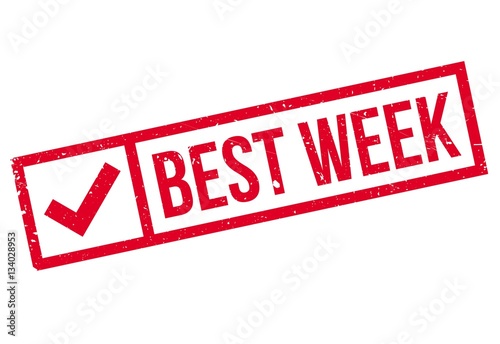 Best Week rubber stamp