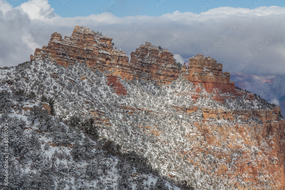 Snow at The Grand Canyon South Rim