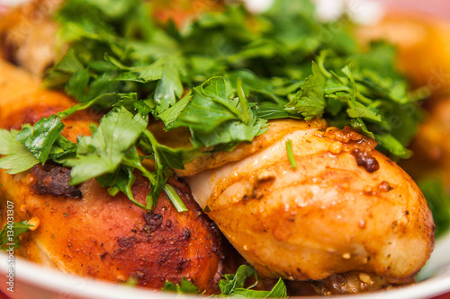 Wallpaper Mural roast chicken with parsley  a golden crust Torontodigital.ca