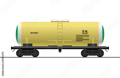 Tank cars. Railway carriage. train. vector.