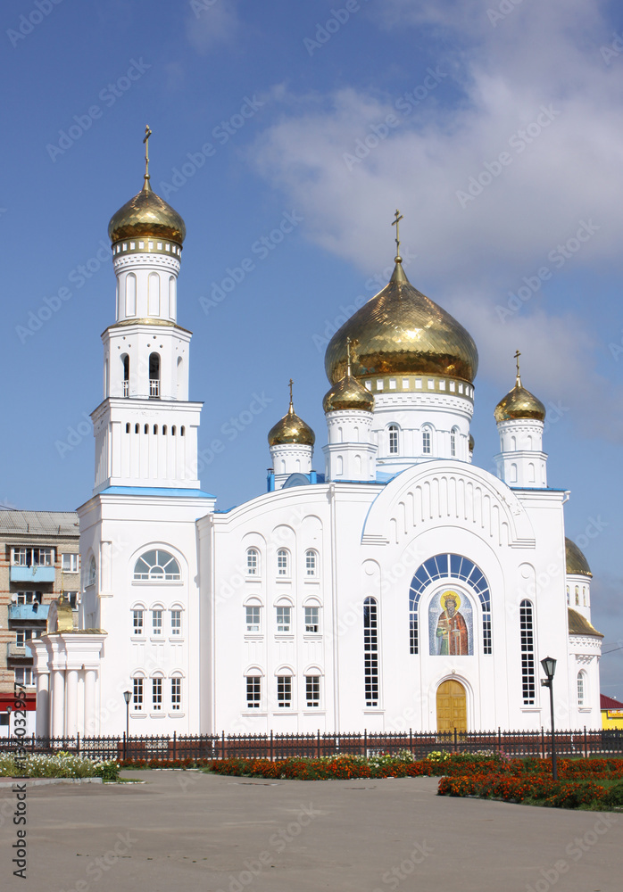 Church in Krasnoslobodsk city, Mordovia republic. Russia