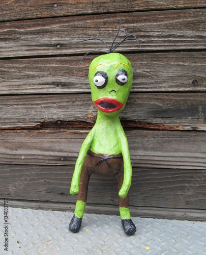 Bild auf Leinwand Paper mache zombie doll.