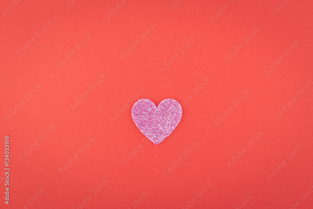 center pink heart