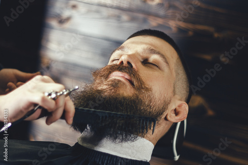 Bearded Man In Barbershop