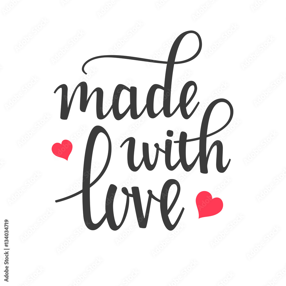 Made with Love Hand Lettering Calligraphy