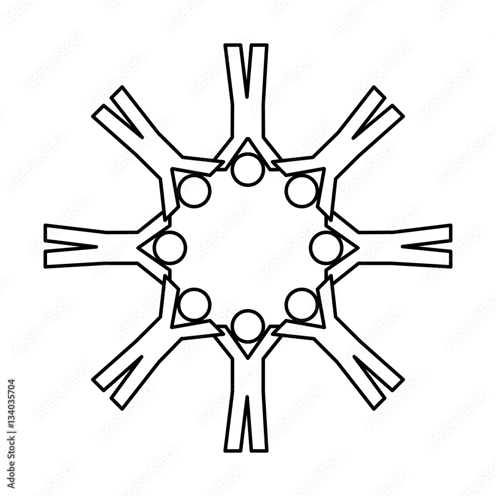 people silhouette teamwork emblem vector illustration design people silhouette teamwork emblem vector illustration design
