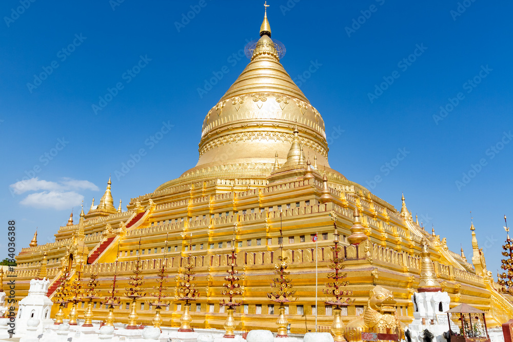 Shwezigon pagoda in Myanmar