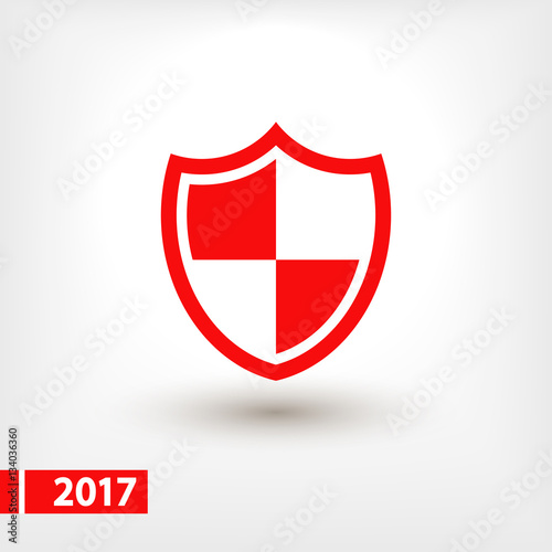Shield icon, vector illustration. Flat design style Free Download Shield icon, vector illustration. Flat design style - GFXLoad