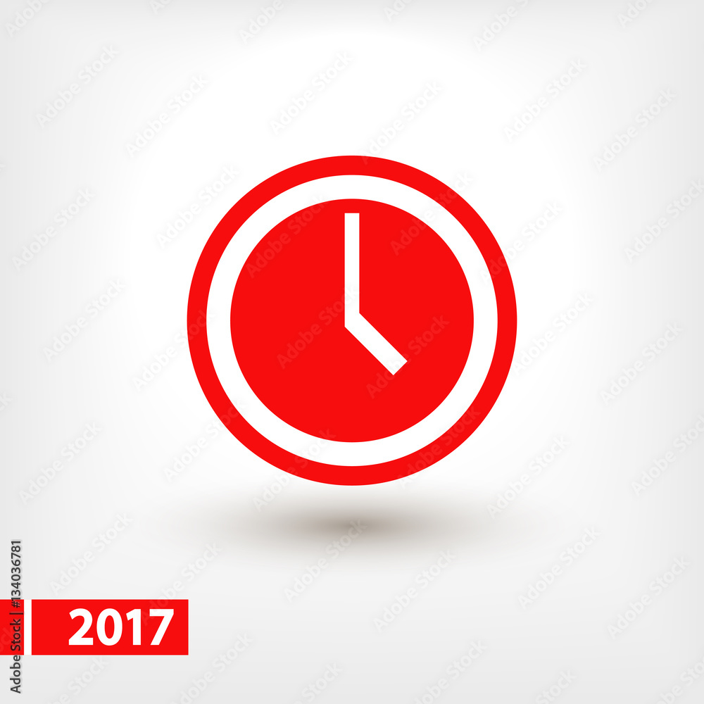 clock icon, vector illustration. Flat design style clock icon, vector illustration. Flat design style