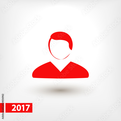 Free Download man icon, vector illustration. Flat design style - GFXLoad