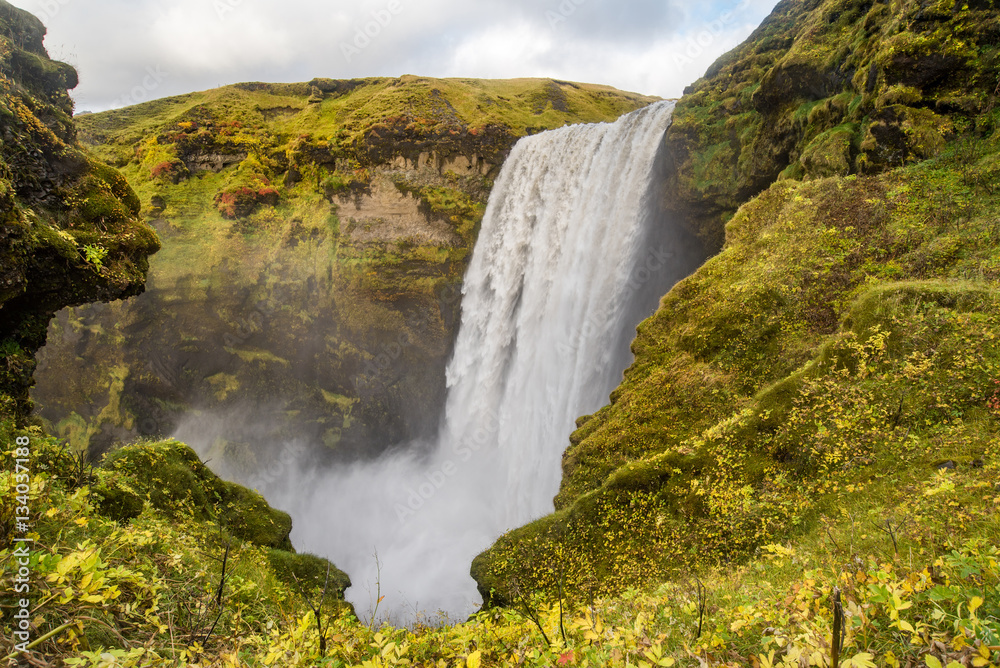 Skogafoss, beautiful waterfall in Iceland