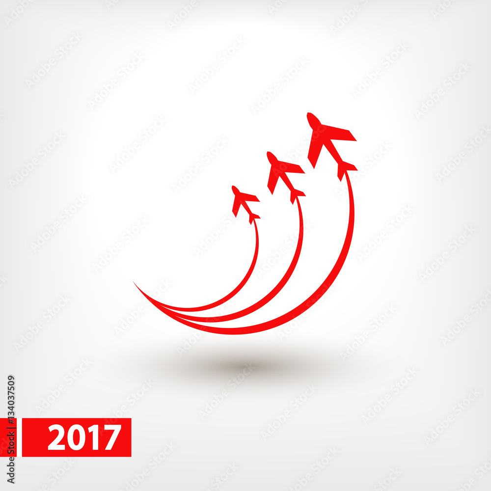 Airplane symbols icon, vector illustration. Flat design style Airplane symbols icon, vector illustration. Flat design style