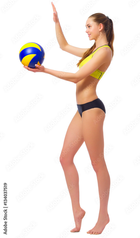 Young woman beach volleyball player Young woman beach volleyball player