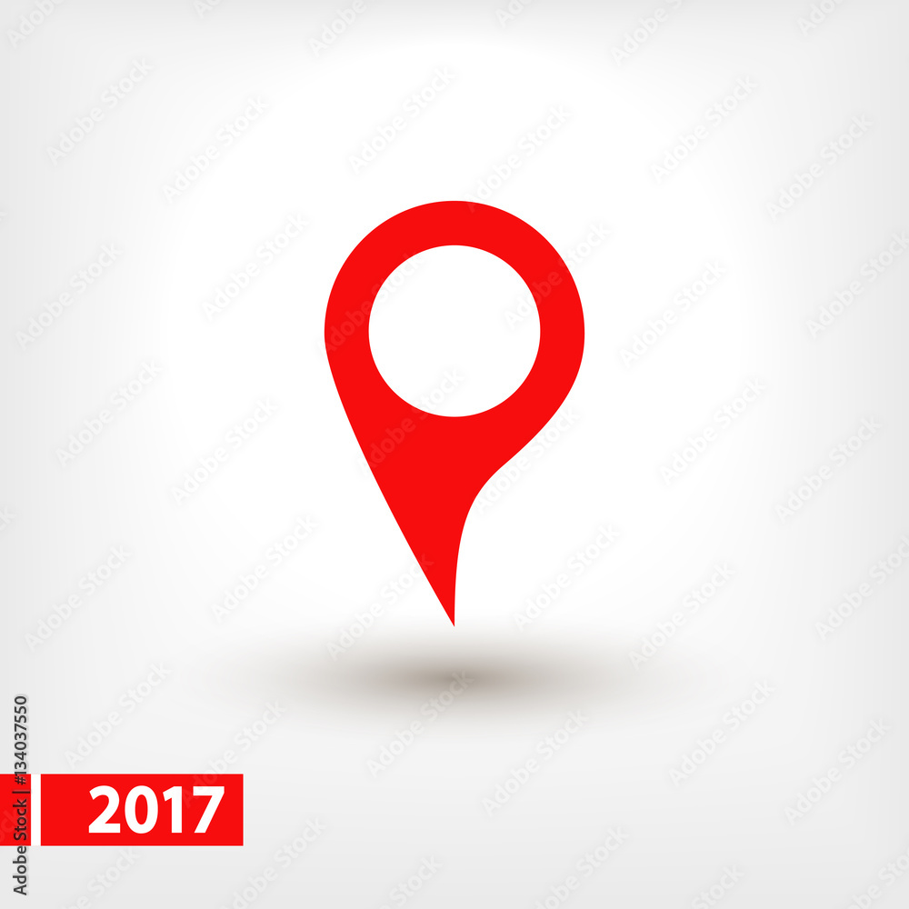 Map pointer flat icon, vector illustration. Flat design style Map pointer flat icon, vector illustration. Flat design style