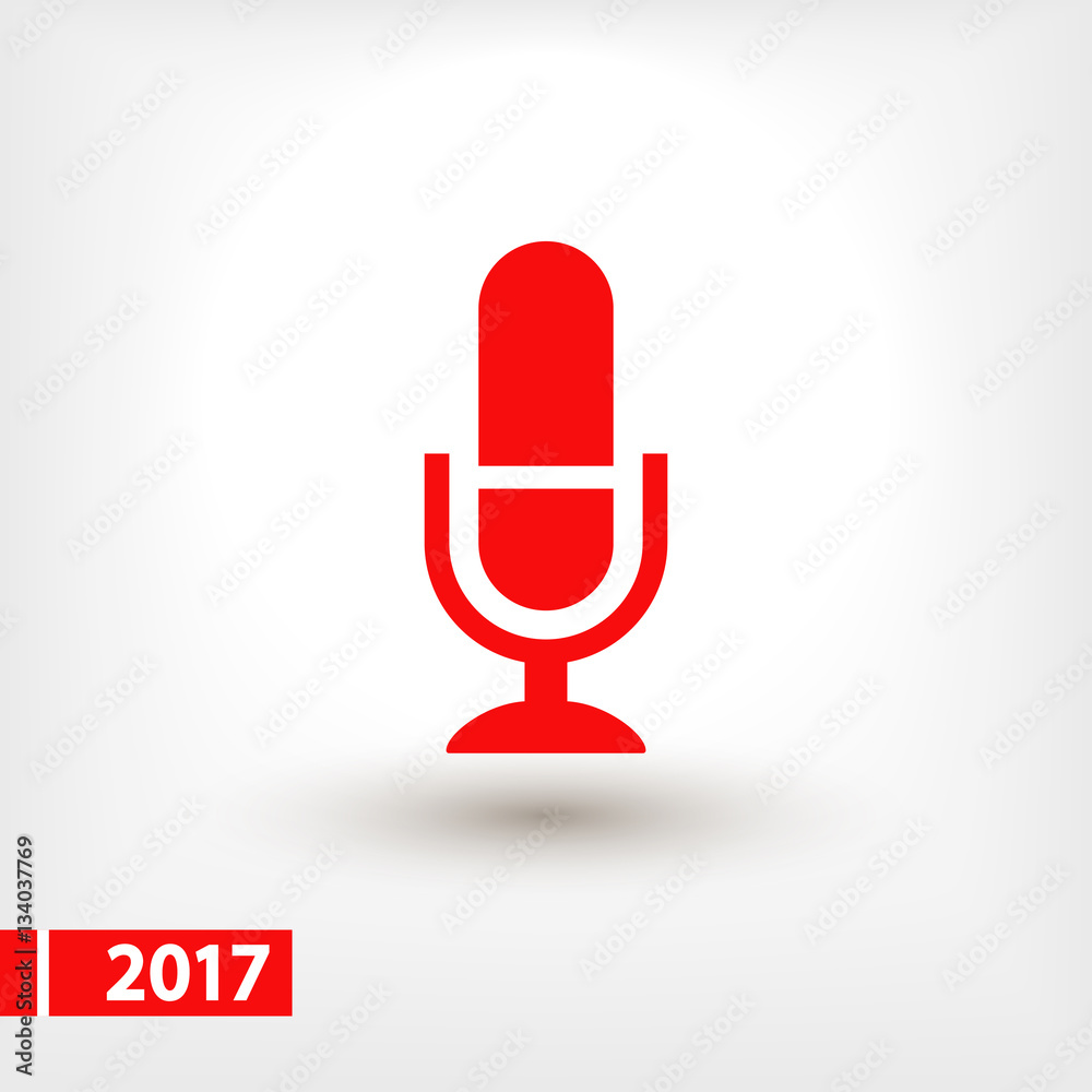 Microphone icon, vector illustration. Flat design style Microphone icon, vector illustration. Flat design style