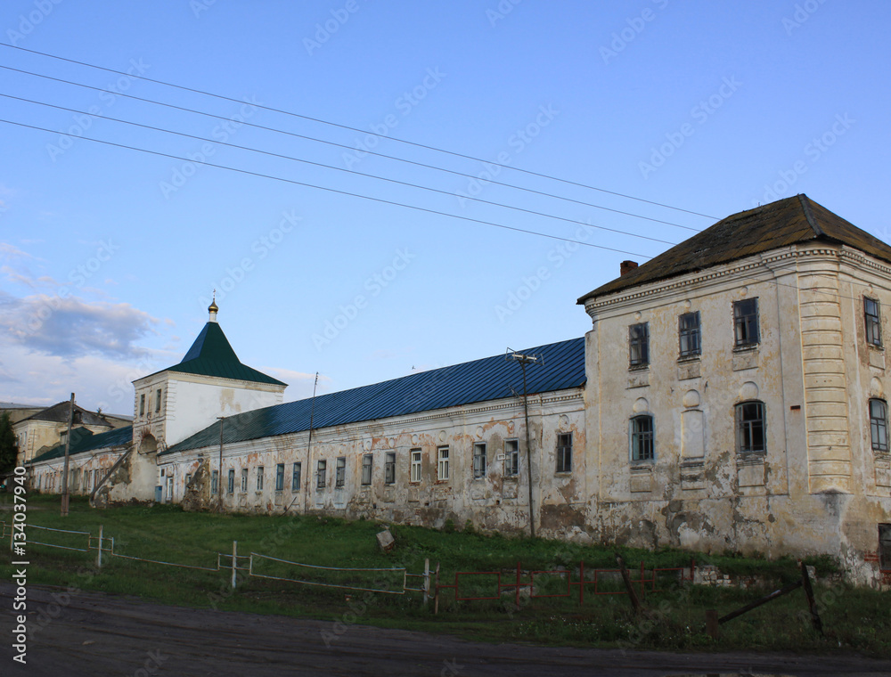 Fototapeta premium Preobrazhensky male monastery in Krasnoslobodsk, Mordovia republic, Russia